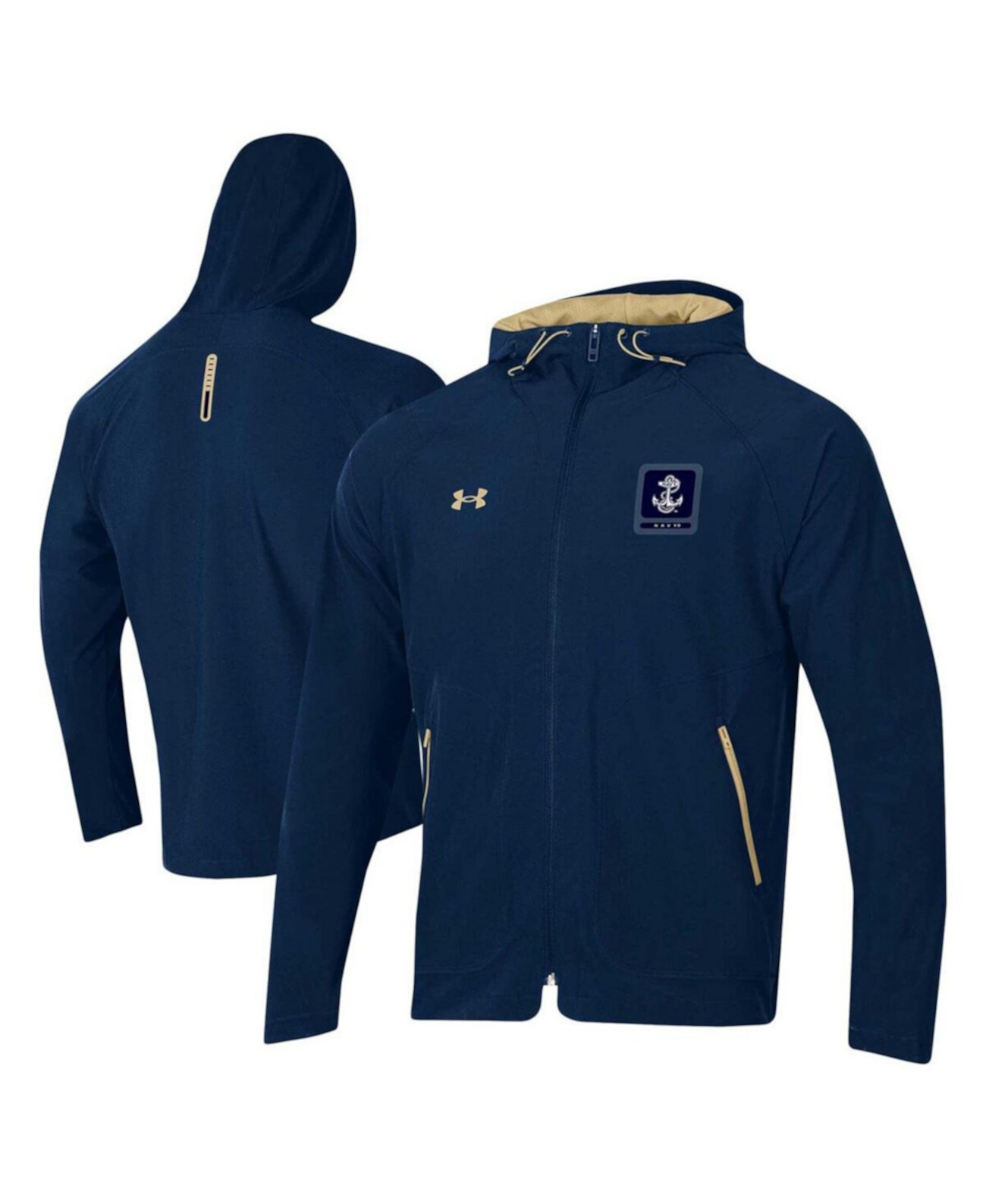 Мужская Куртка Under Armour Navy Midshipmen Unstoppable Raglan Full-Zip Under Armour