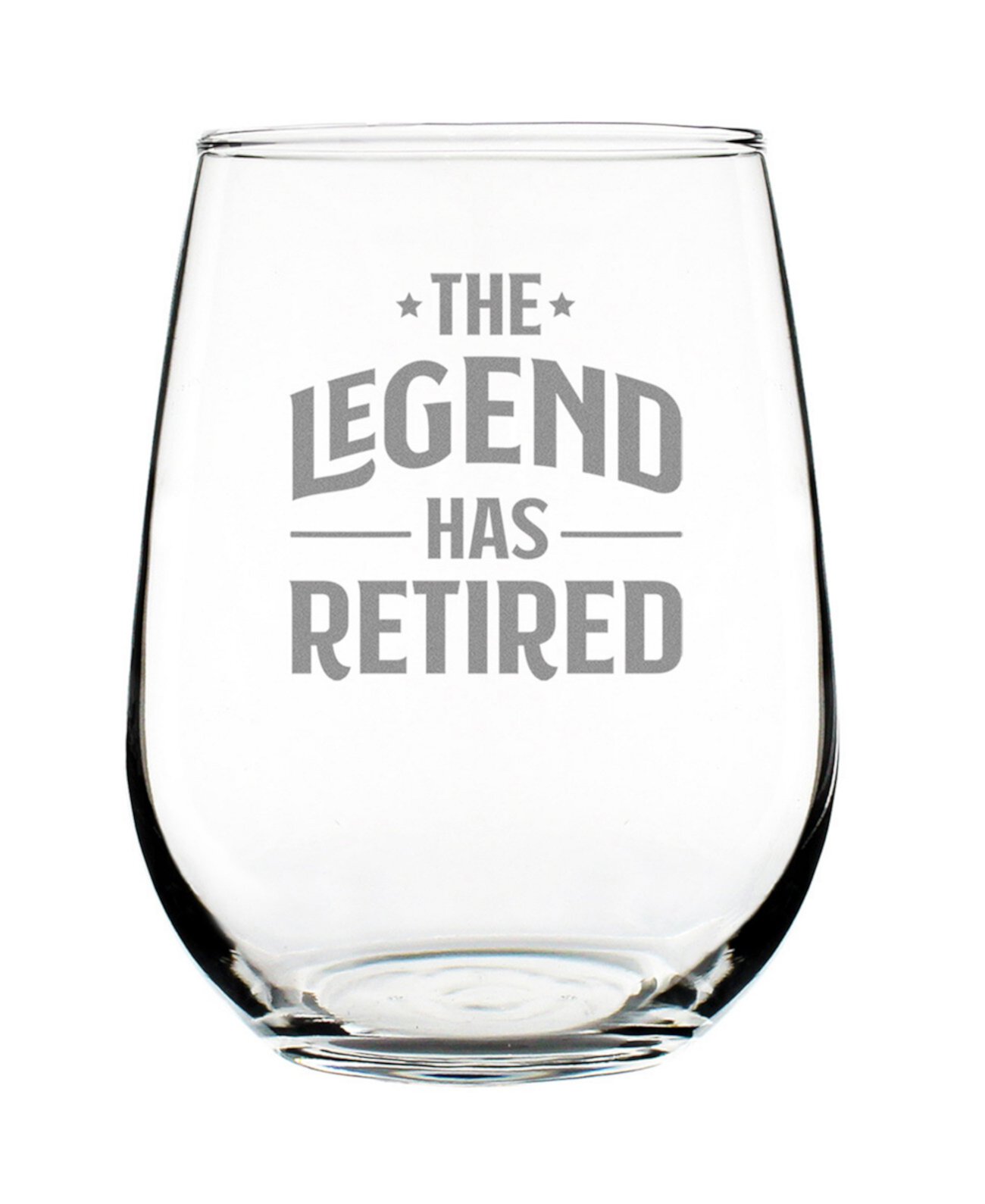 Подарки на пенсию The Legend Has Retired без бокала для вина, 17 унций Bevvee