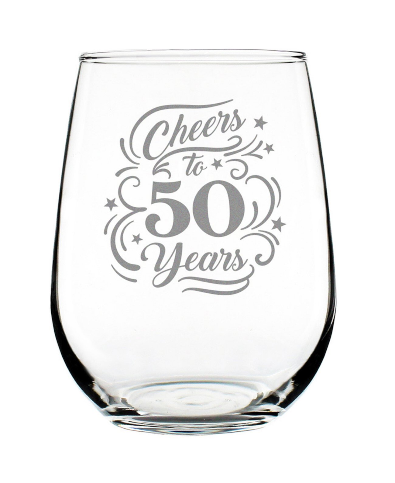 Поздравления к 50-летию, подарки на 50-летие, без бокала для вина, 17 унций Bevvee