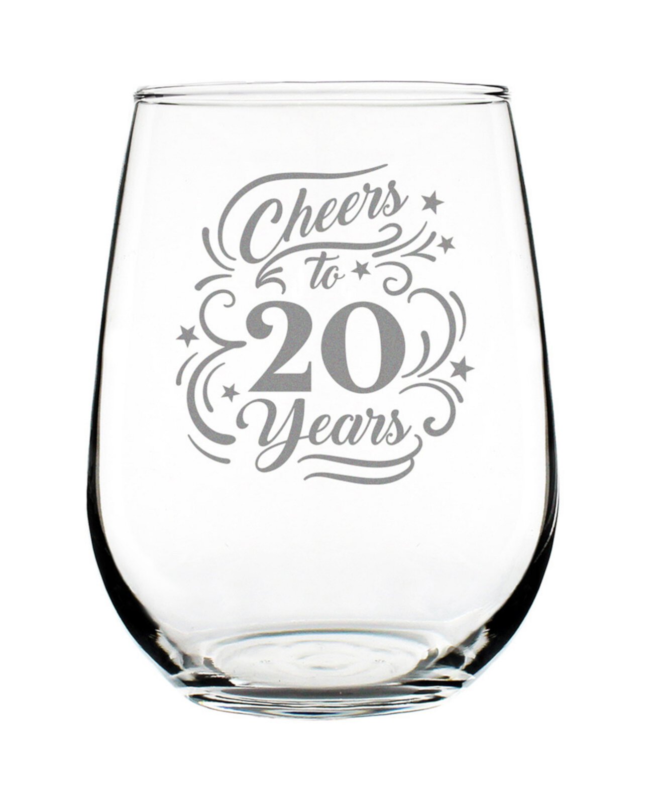 Поздравления к 20-летнему юбилею, подарки на 20-летие, без бокала для вина, 17 унций Bevvee