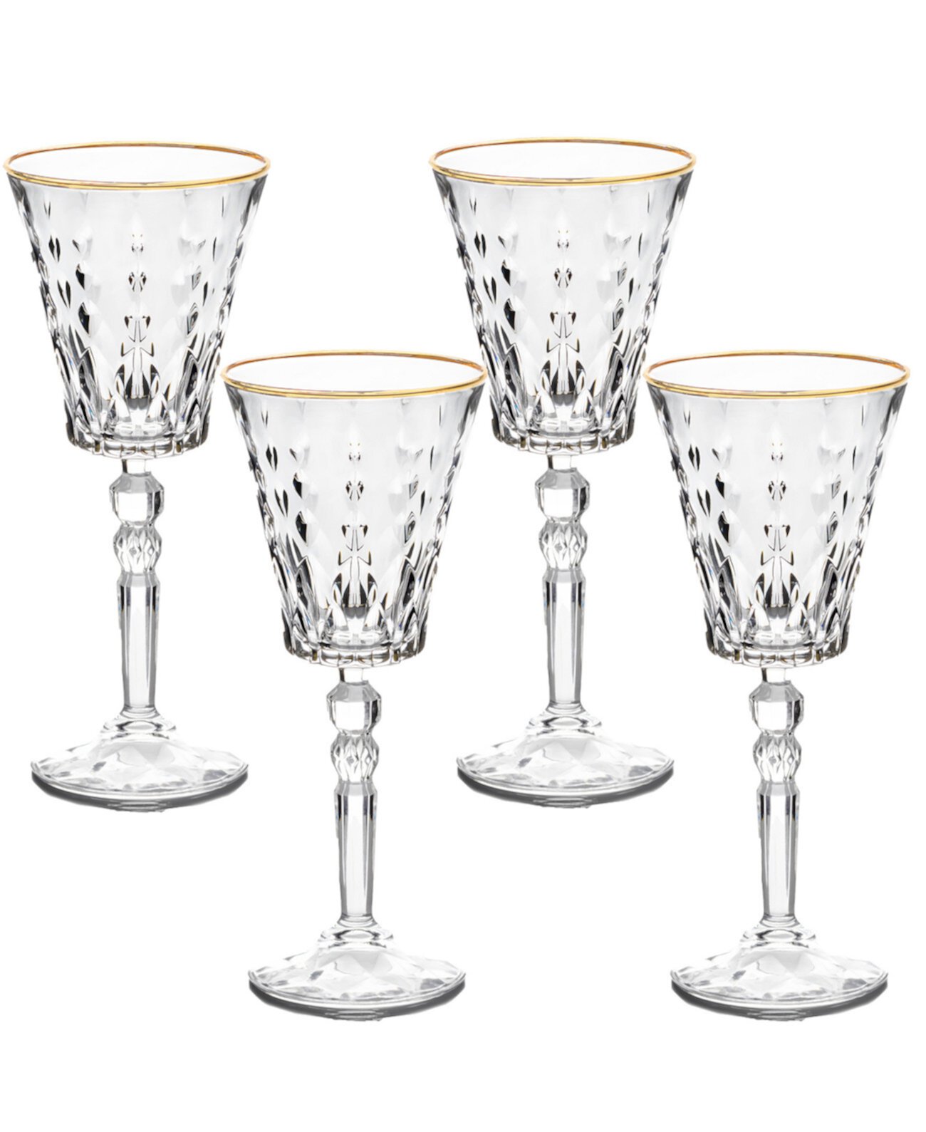 Золотистые бокалы для красного вина Marilyn, набор из 4 шт. Lorpen
