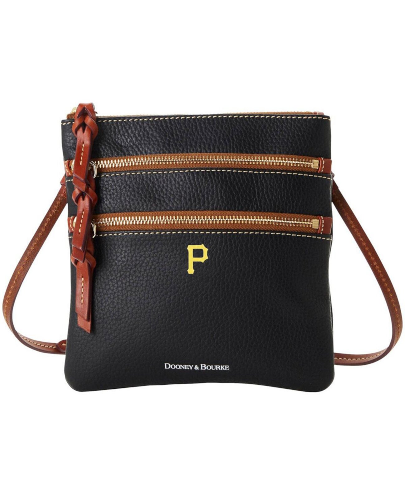 Женская сумка через плечо Pittsburgh Pirates с тройной молнией и галькой Dooney & Bourke