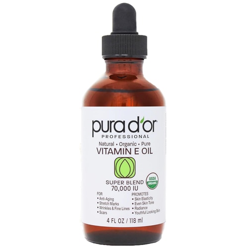 Органическое масло с витамином Е — 4 жидких унции PURA D'OR