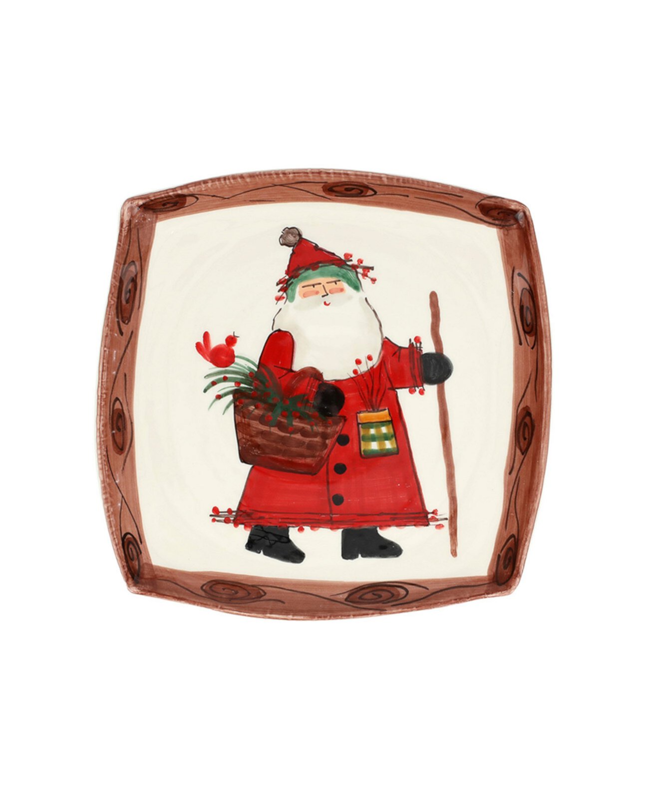 Old St. Nick Outdoorsman Square Platter VIETRI