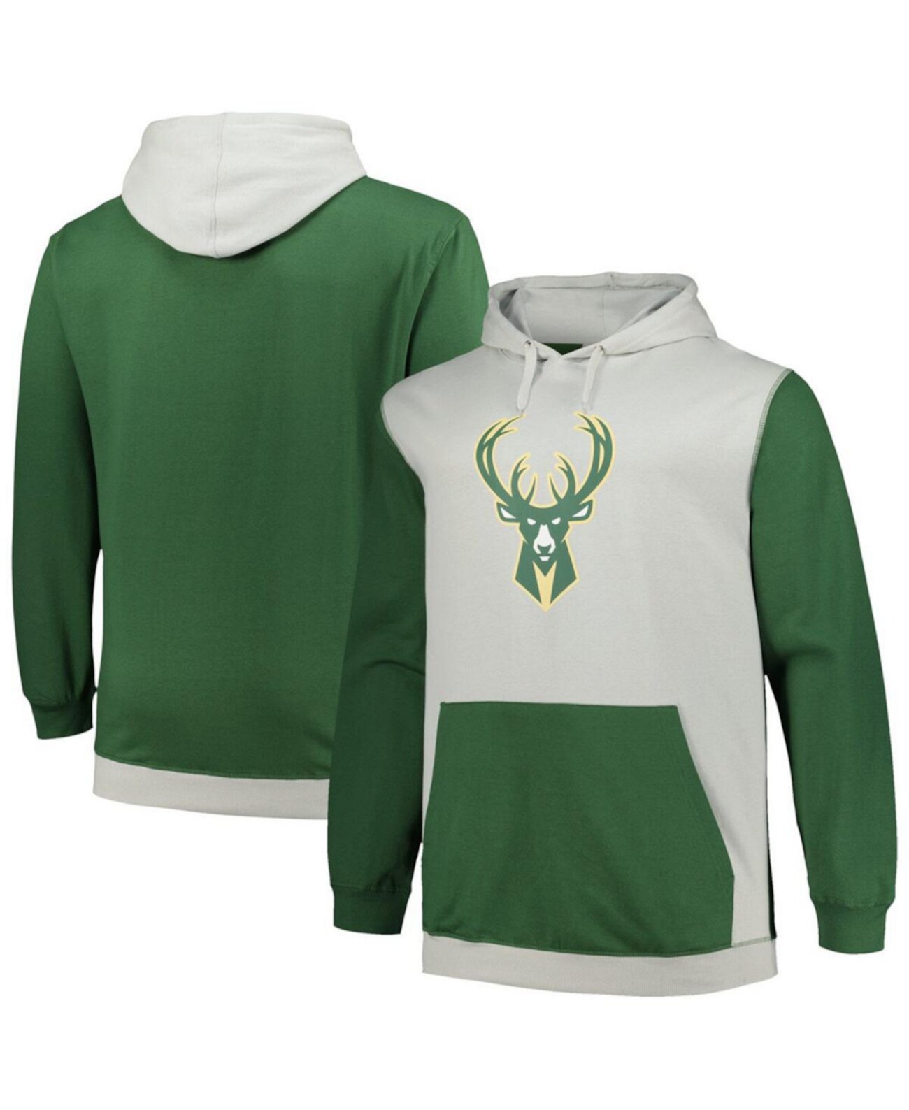 Мужское Худи Fanatics Milwaukee Bucks Основное Арктическое Полупальто Fanatics