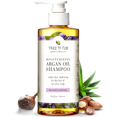 Увлажняющий шампунь с маслом арганы для сухой кожи головы и волос — 8,5 жидких унций Tree To Tub