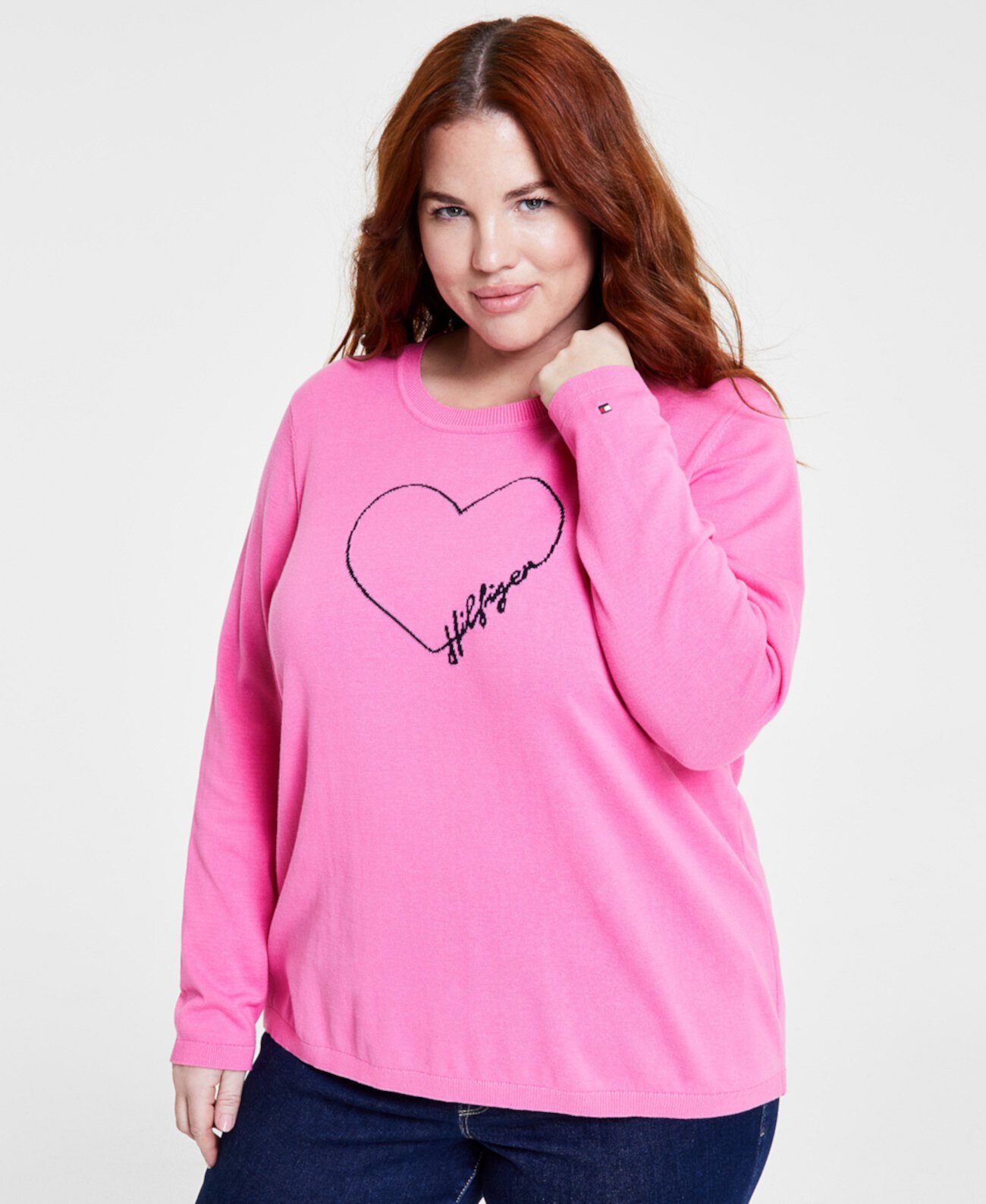 Plus Size Heart Outline Sweater Tommy Hilfiger