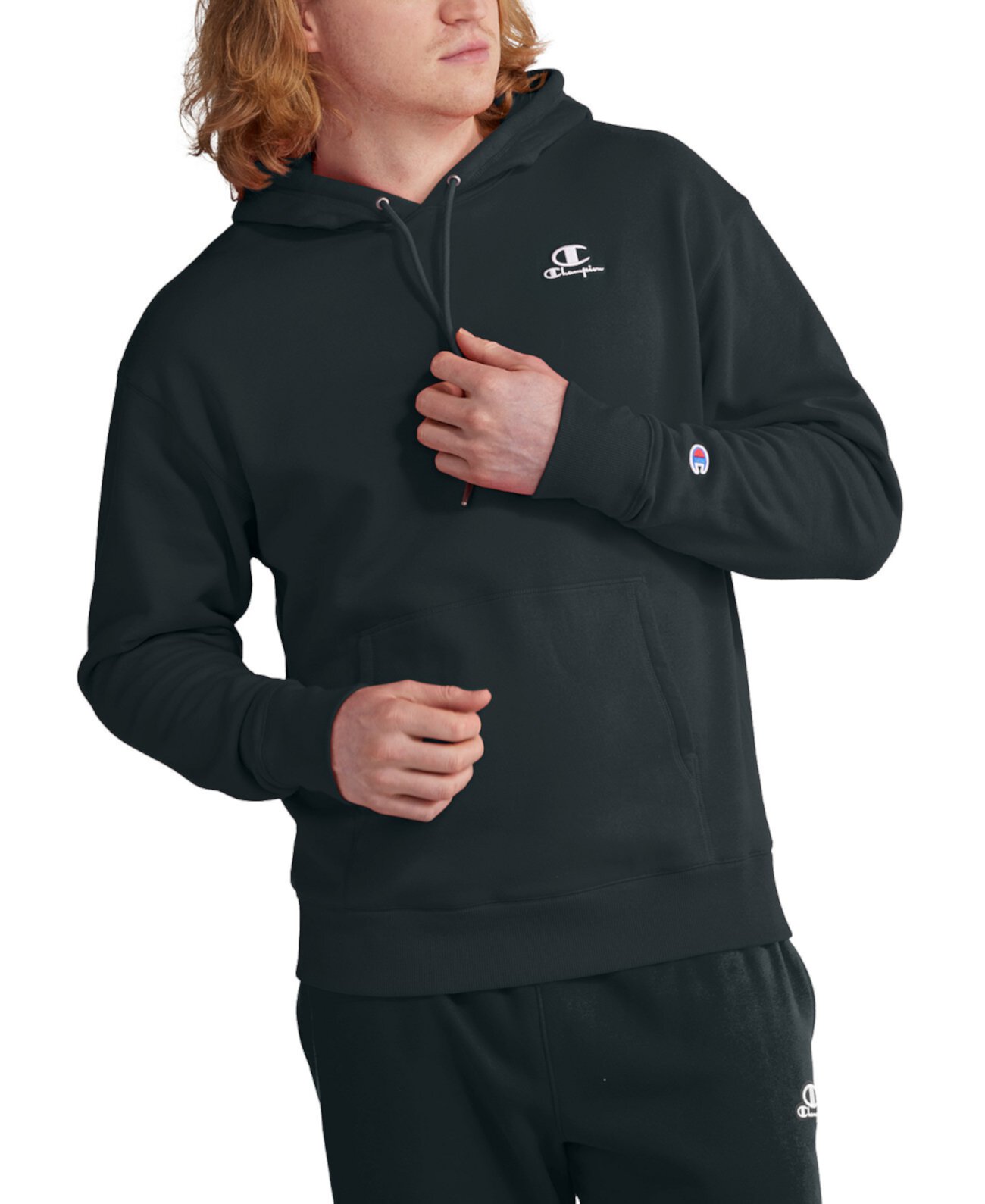 Men's Classic Standard-Fit Logo Embroidered Fleece Hoodie Champion
