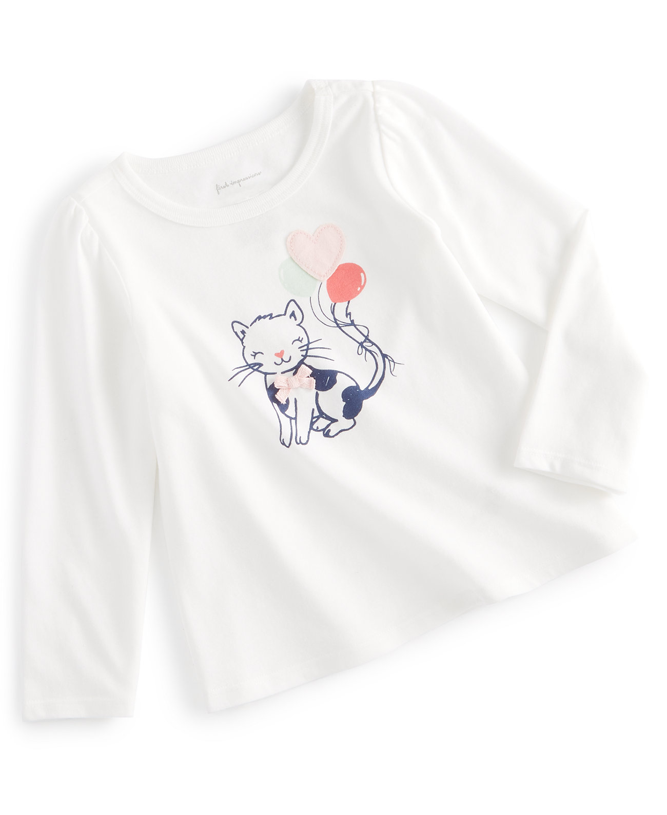 Рубашка Kitty Pals с длинными рукавами для девочек-малышей, созданная для Macy's First Impressions
