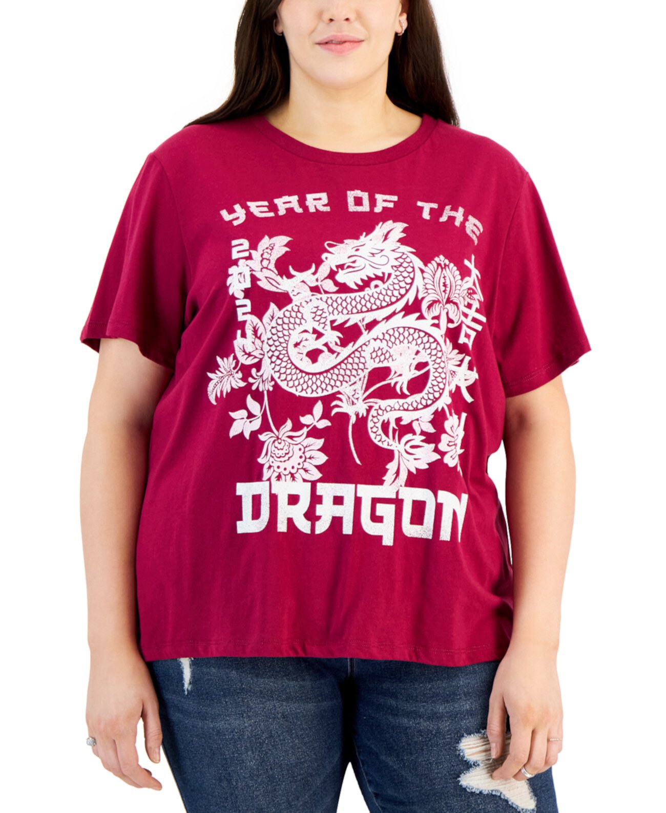 Модная футболка больших размеров «Год Дракона» Grayson Threads, The Label