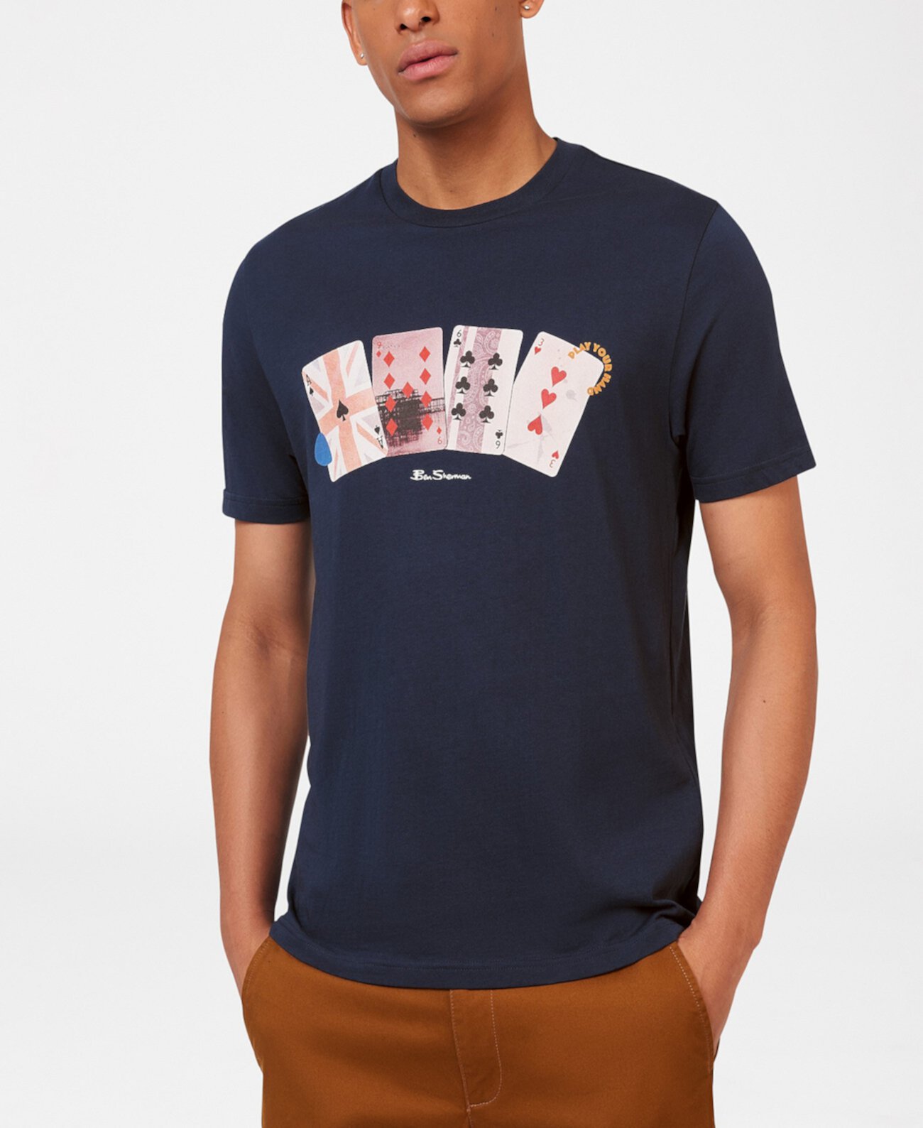 Мужская футболка стандартного кроя с игральными картами Ben Sherman