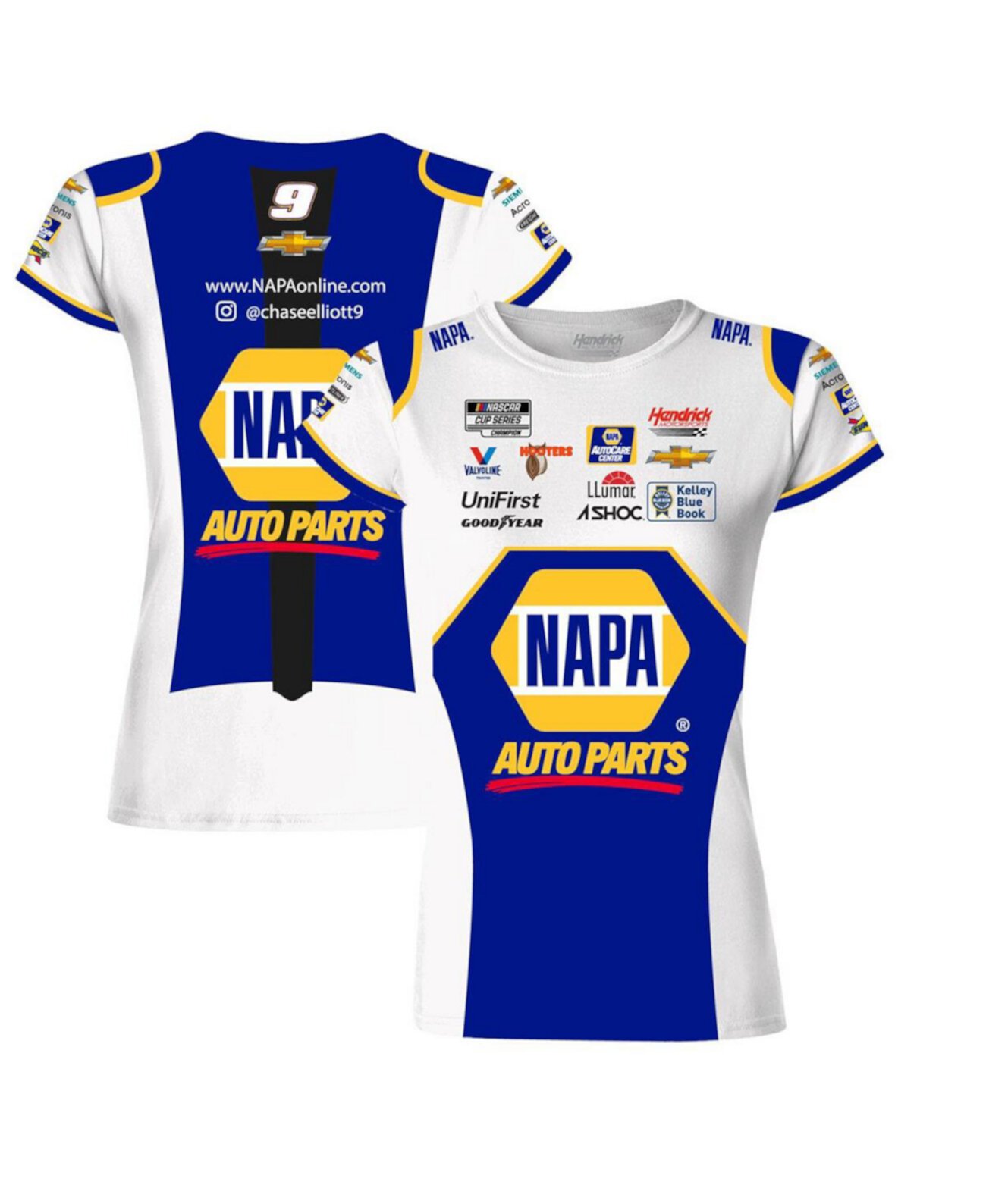 Женское Джерси Hendrick Motorsports Team Collection NAPA Sublimated Uniform Hendrick Motorsports Team Collection