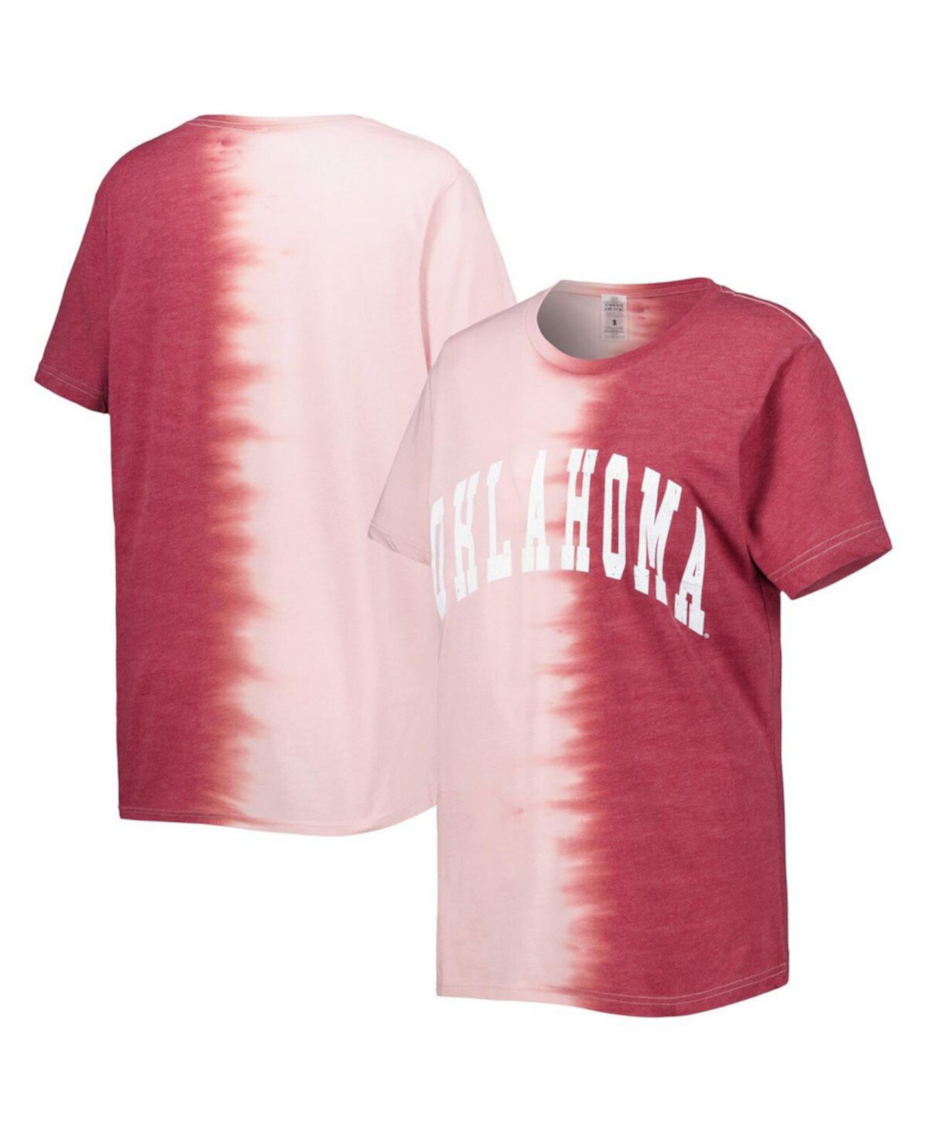 Женская футболка Crimson Oklahoma Early Find Your Groove с раздельным краем Gameday Couture