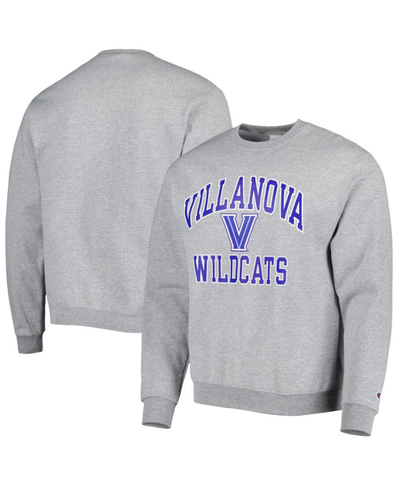 Мужской пуловер с высоким мотором Heather Grey Villanova Wildcats Champion