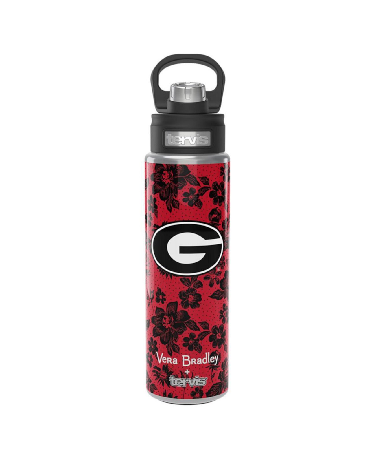 Бутылка x Tervis Georgia Bulldogs, 24 унции, с широким горлышком и роскошной крышкой Vera Bradley