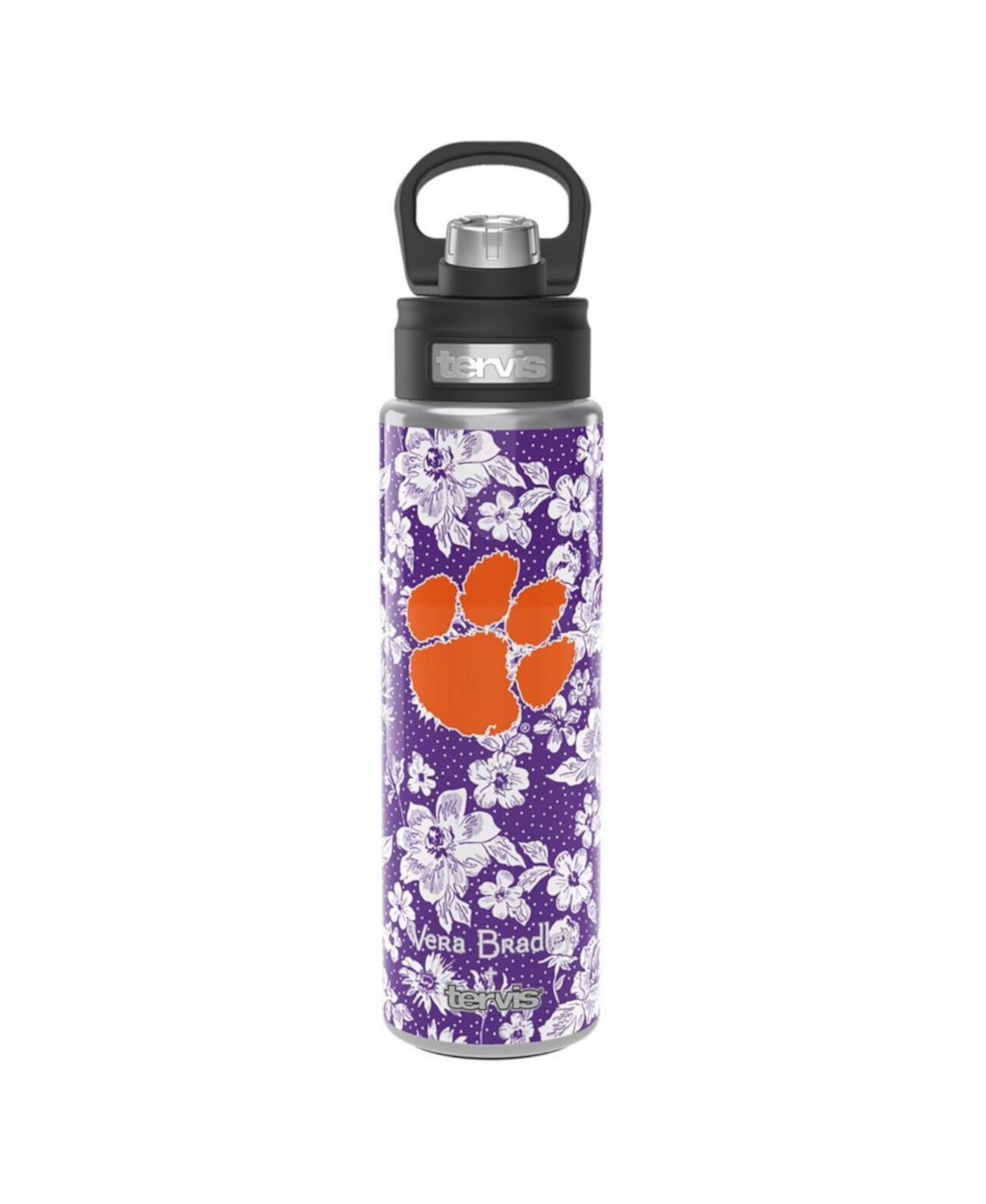 Бутылка с широким горлом, 24 унции и роскошной крышкой x Tervis Clemson Tigers Vera Bradley