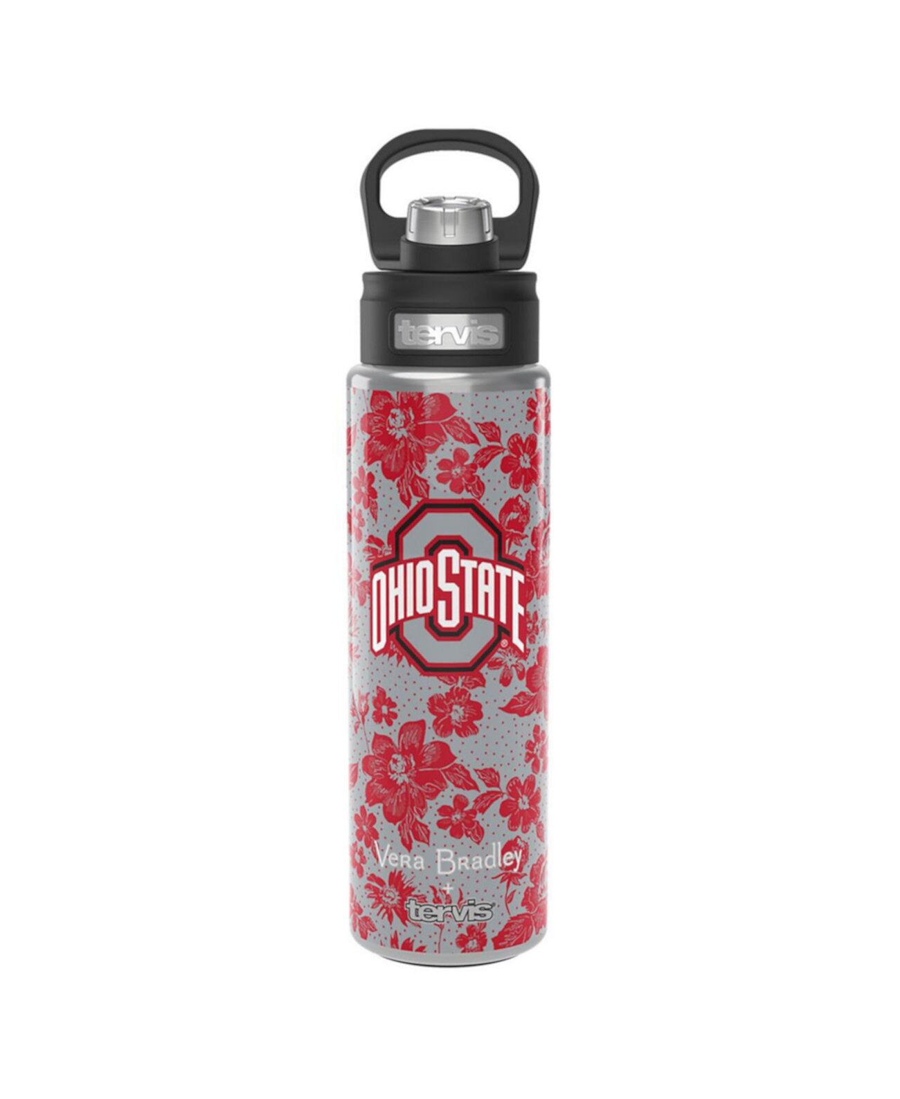 Бутылка Buckeyes x Tervis Ohio State Buckeyes, 24 унции, с широкой горловиной и роскошной крышкой Vera Bradley