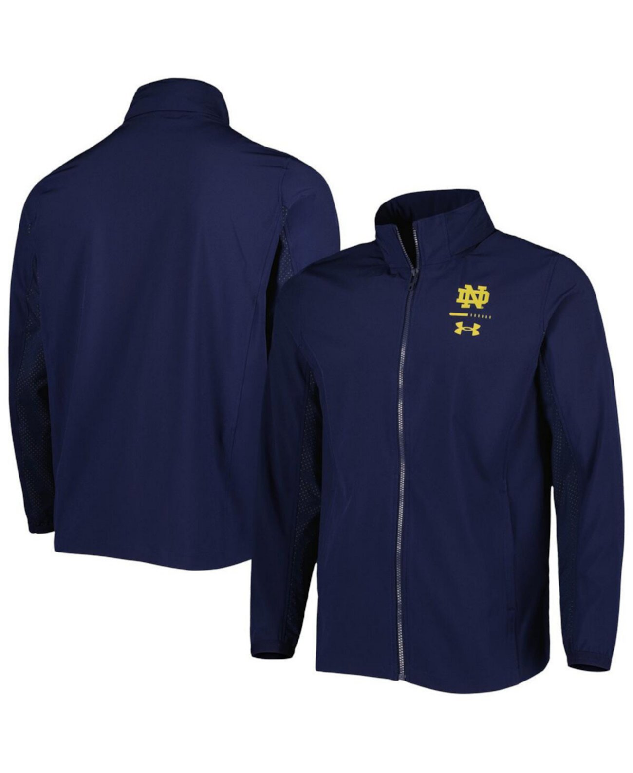 Мужская темно-синяя куртка с молнией во всю длину Notre Dame Fighting Irish Squad 3.0 Under Armour