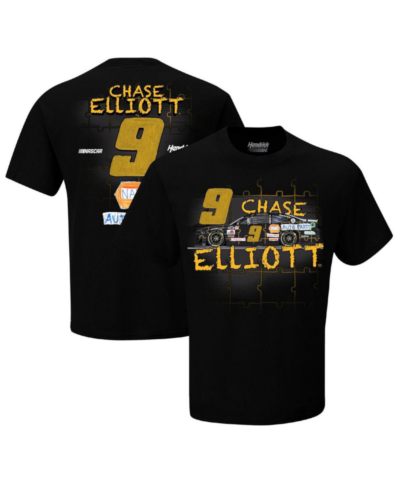 Мужская футболка Chase Elliott NAPA Children's Healthcare, 100% хлопок, с коротким рукавом Hendrick Motorsports Team Collection