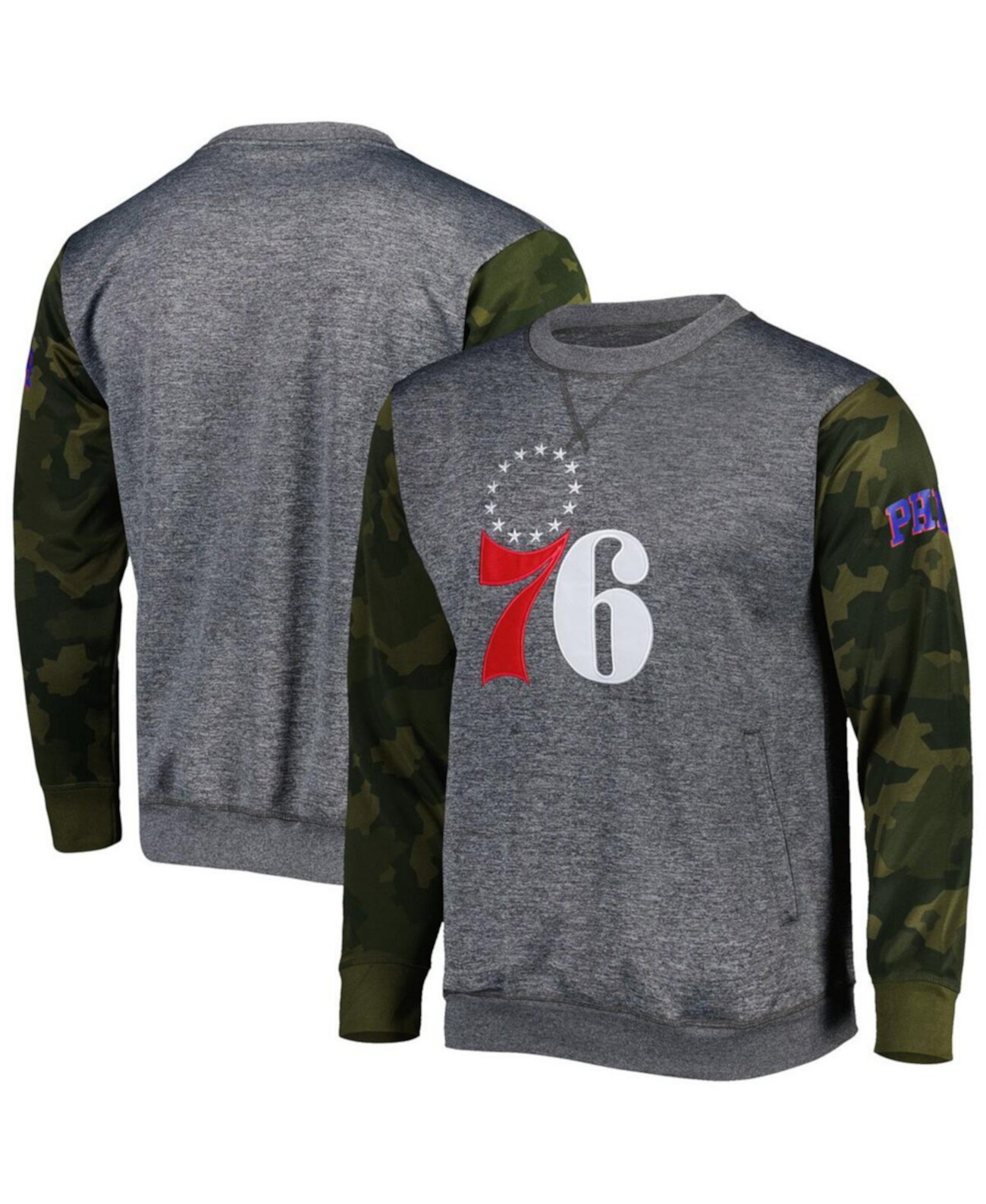 Мужская Толстовка Fanatics Philadelphia 76ers Camo Stitched Fanatics