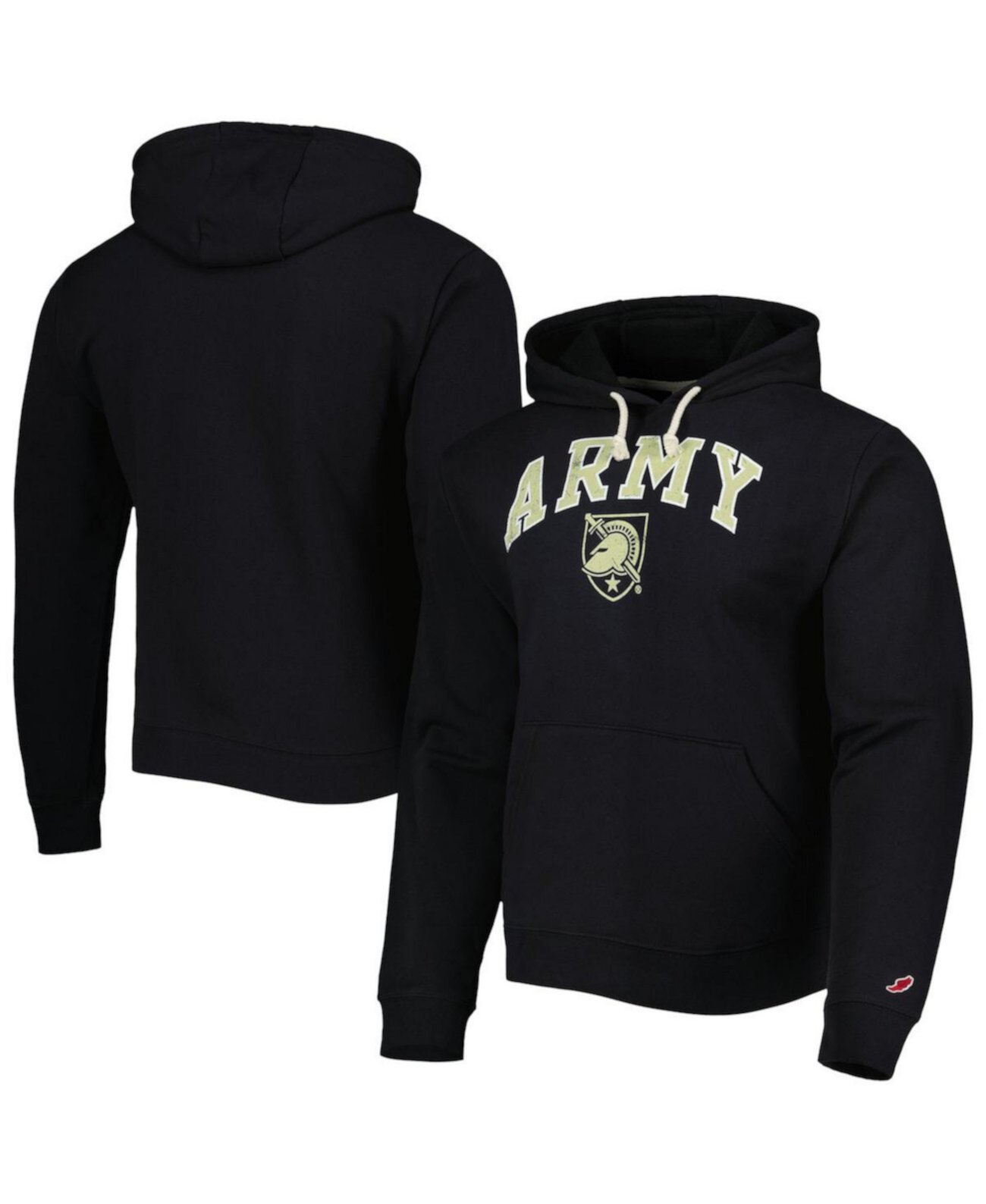 Мужской черный армейский флисовый пуловер с капюшоном Black Knights Arch Essential League Collegiate Wear