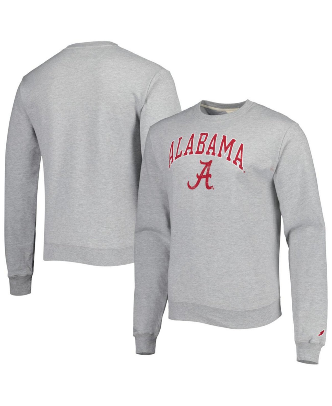 Мужская толстовка Alabama Crimson Tide 1965 Arch с флисовой подкладкой, светло-серая League Collegiate Wear