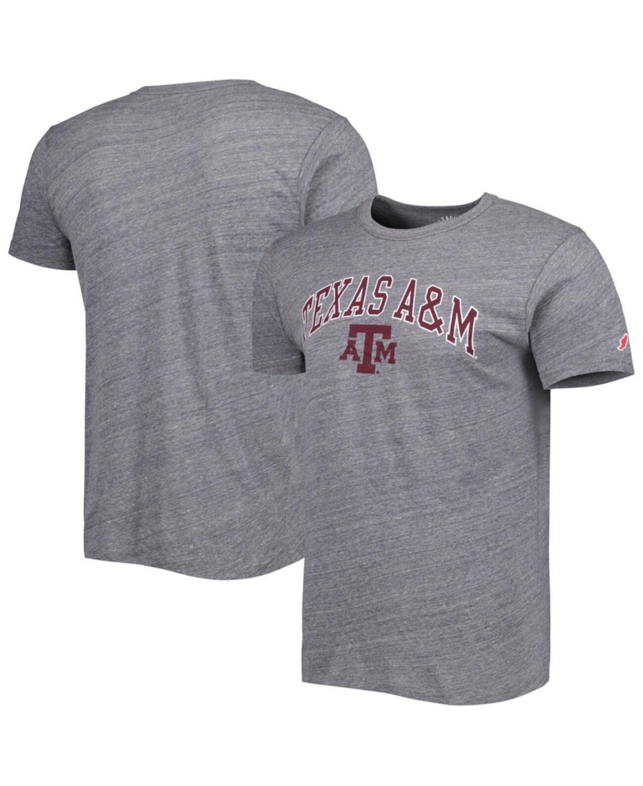 Мужская футболка Heather Grey Texas A&M Aggies 1965 Arch Victory Falls Tri-Blend League Collegiate Wear