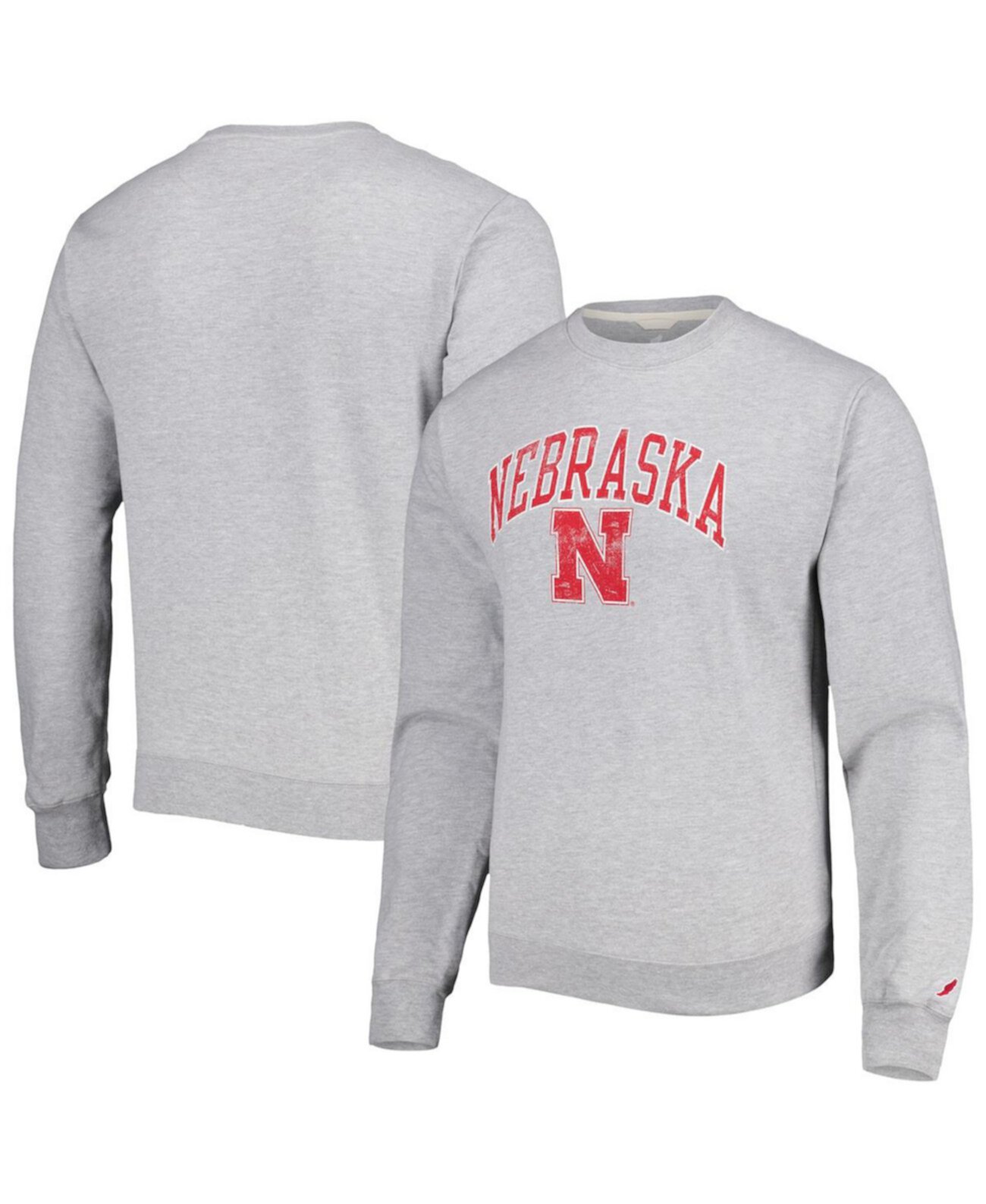 Мужской серый пуловер Nebraska Huskers 1965 Arch Essential свитшот League Collegiate Wear