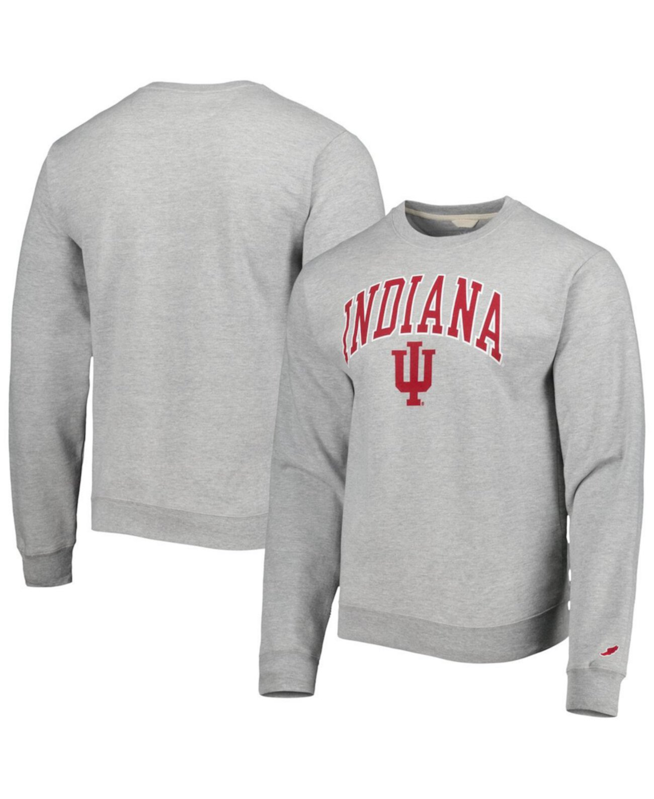 Мужской серый флисовый пуловер Indiana Hoosiers 1965 Arch Essential League Collegiate Wear