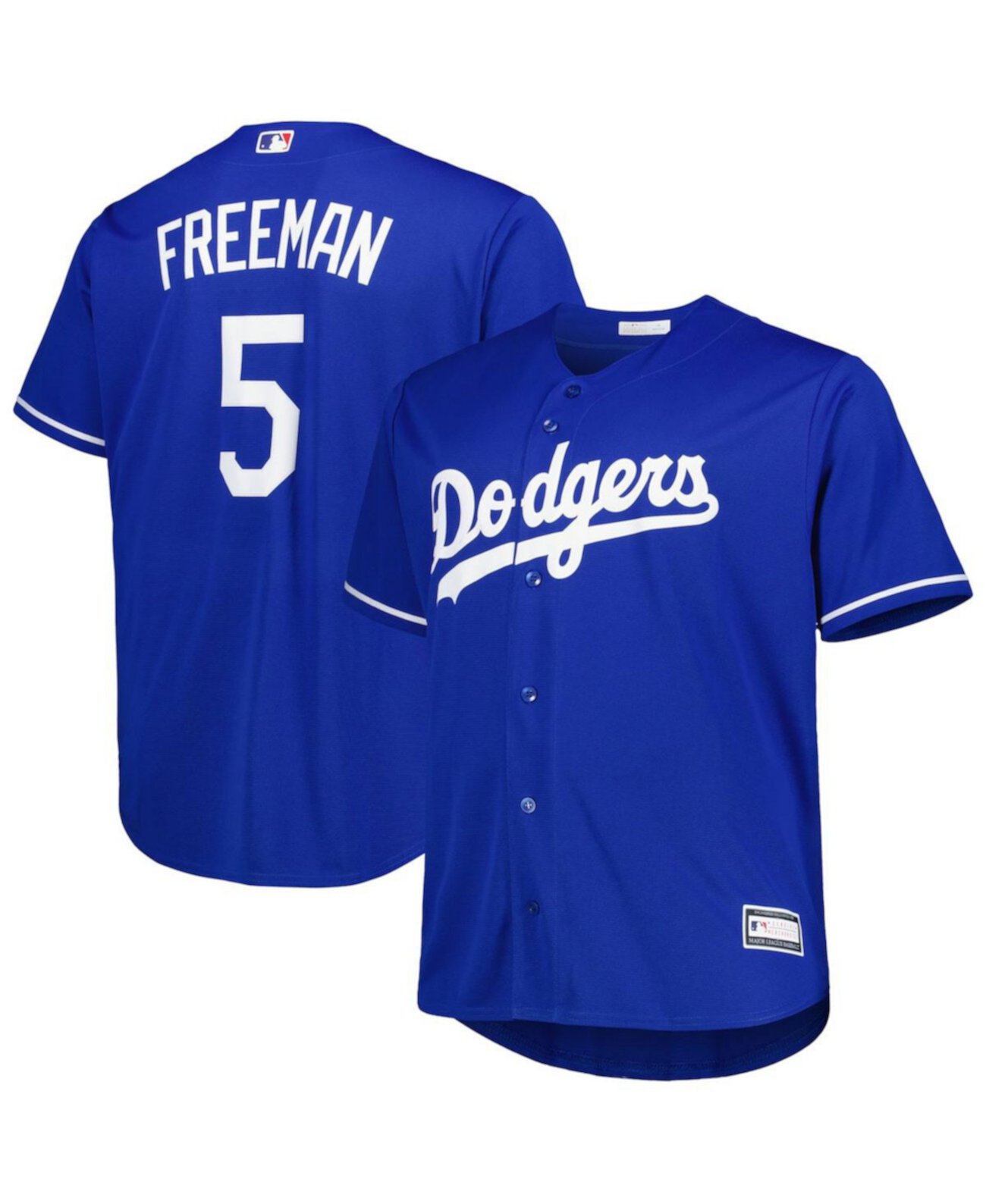 Мужская копия джерси игрока Freddie Freeman Royal Los Angeles Dodgers Big and Tall Profile