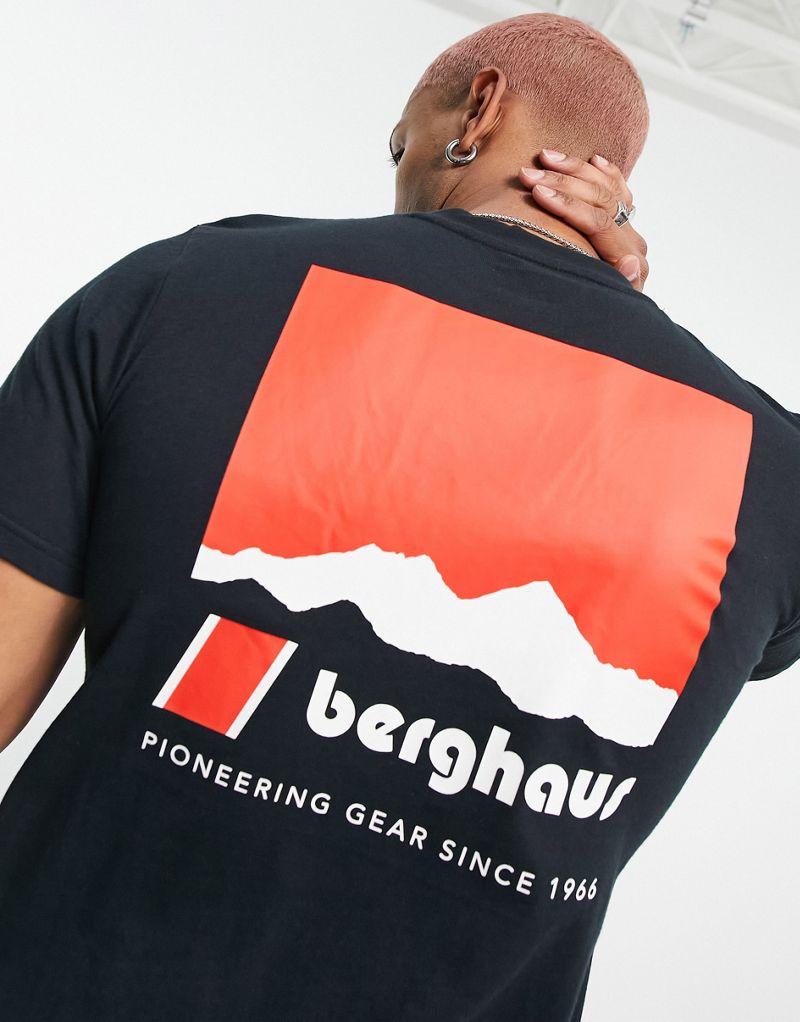 Черная футболка унисекс с принтом на спине Berghaus Dean Street Skyline Lhotse Berghaus
