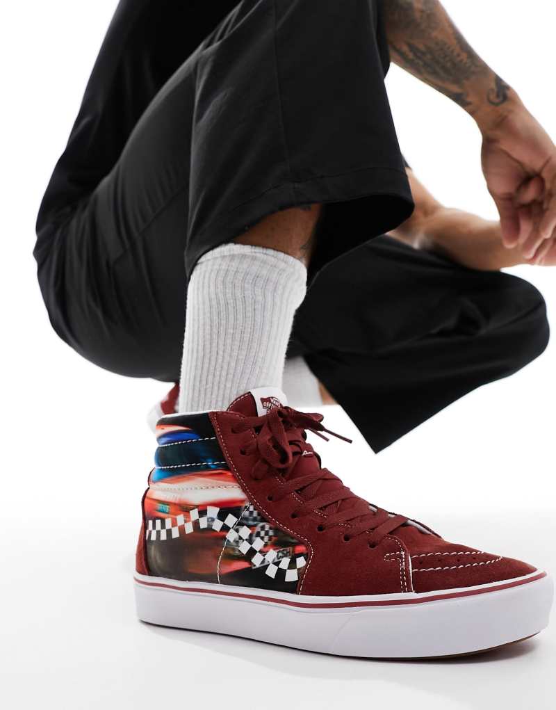  Мужские красные кеды Vans ComfyCush Sk8-Hi Vans