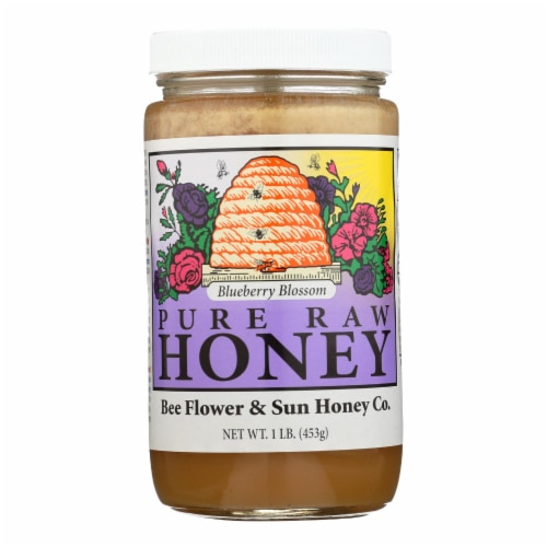 Медовые чистые сырые цветки черники — 1 фунт Bee Flower & Sun Honey Co