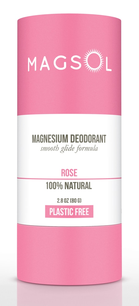 Дезодорант-магний без пластика «Роза» — 2,8 унции Magsol