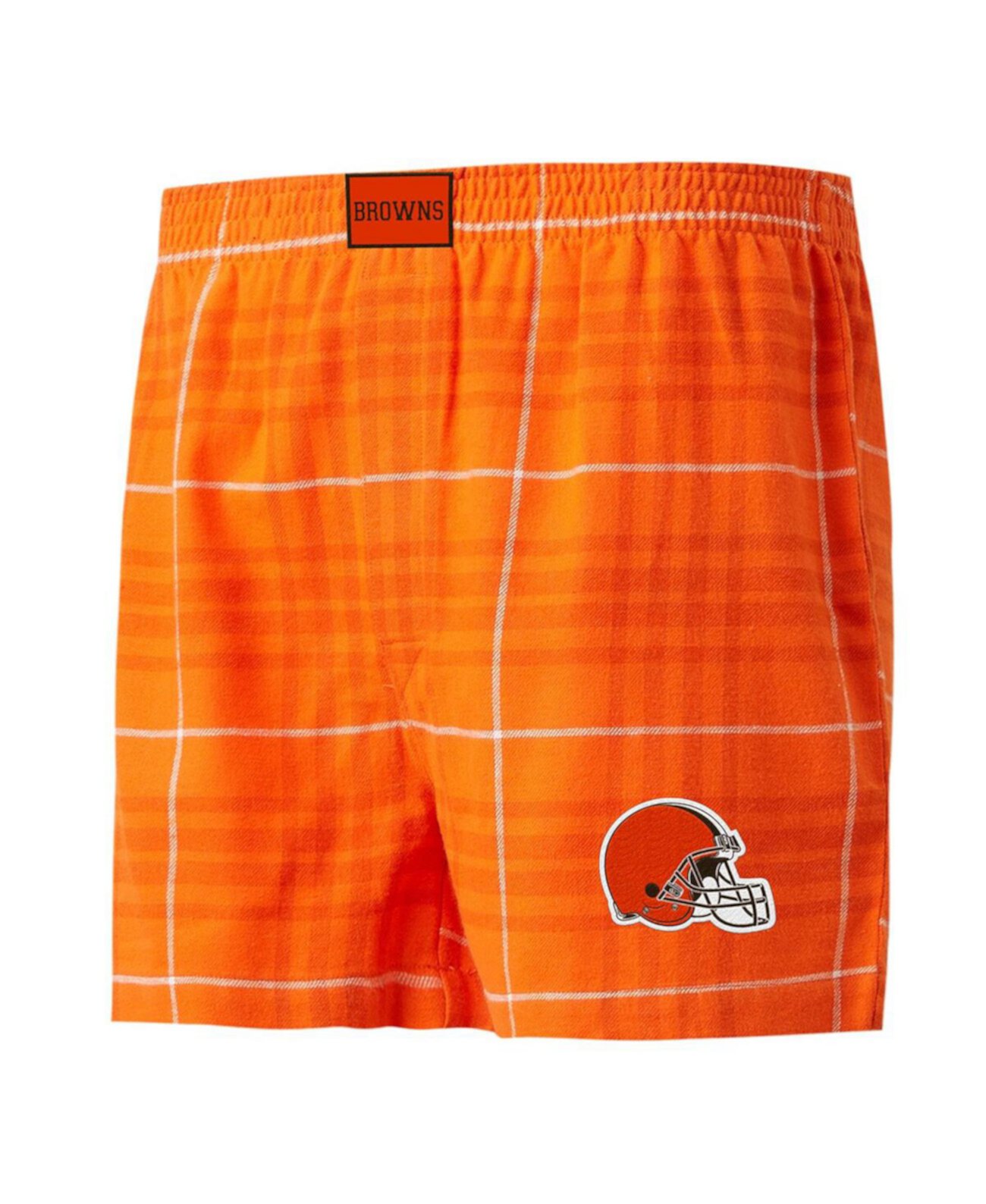 Мужские фланелевые боксёры Cleveland Browns Concord с логотипом команды Concepts Sport