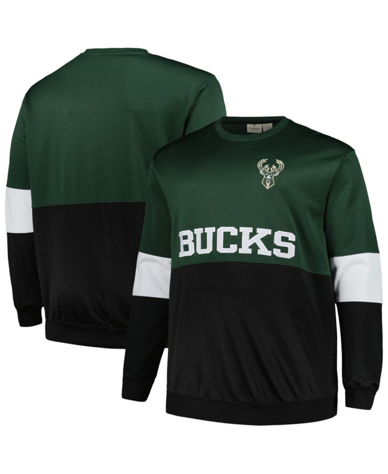 Мужской Пуловер Fanatics Milwaukee Bucks Split Fanatics