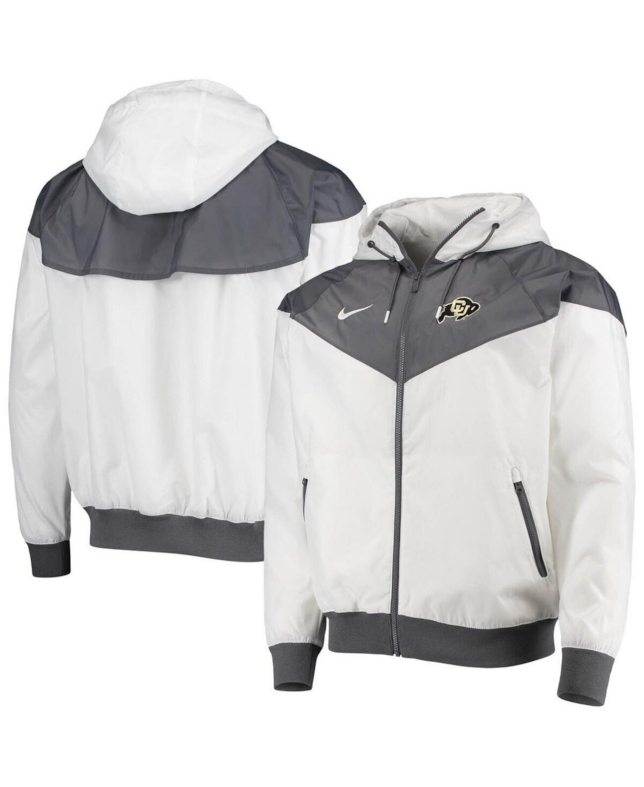 Мужское белое худи с капюшоном и молнией Nike Windrunner Colorado Buffaloes Nike