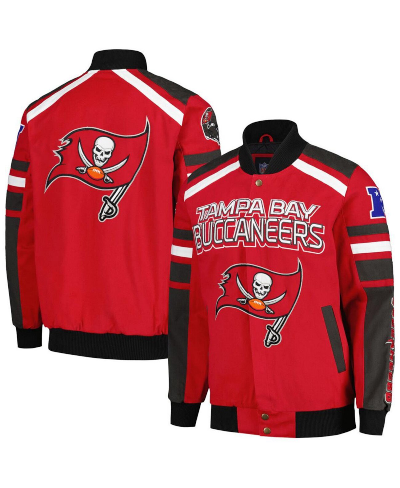 Мужская красная куртка с кнопками Tampa Bay Buccaneers Power Forward Racing G-III Sports