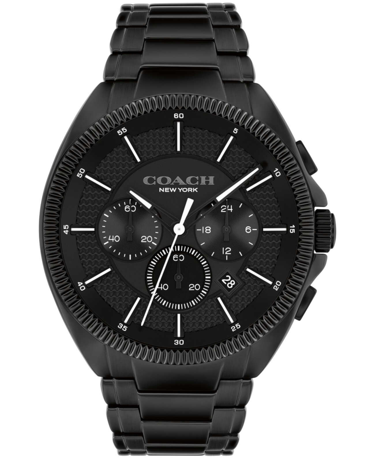 Мужские часы Jackson с черным браслетом из нержавеющей стали, 45 мм COACH