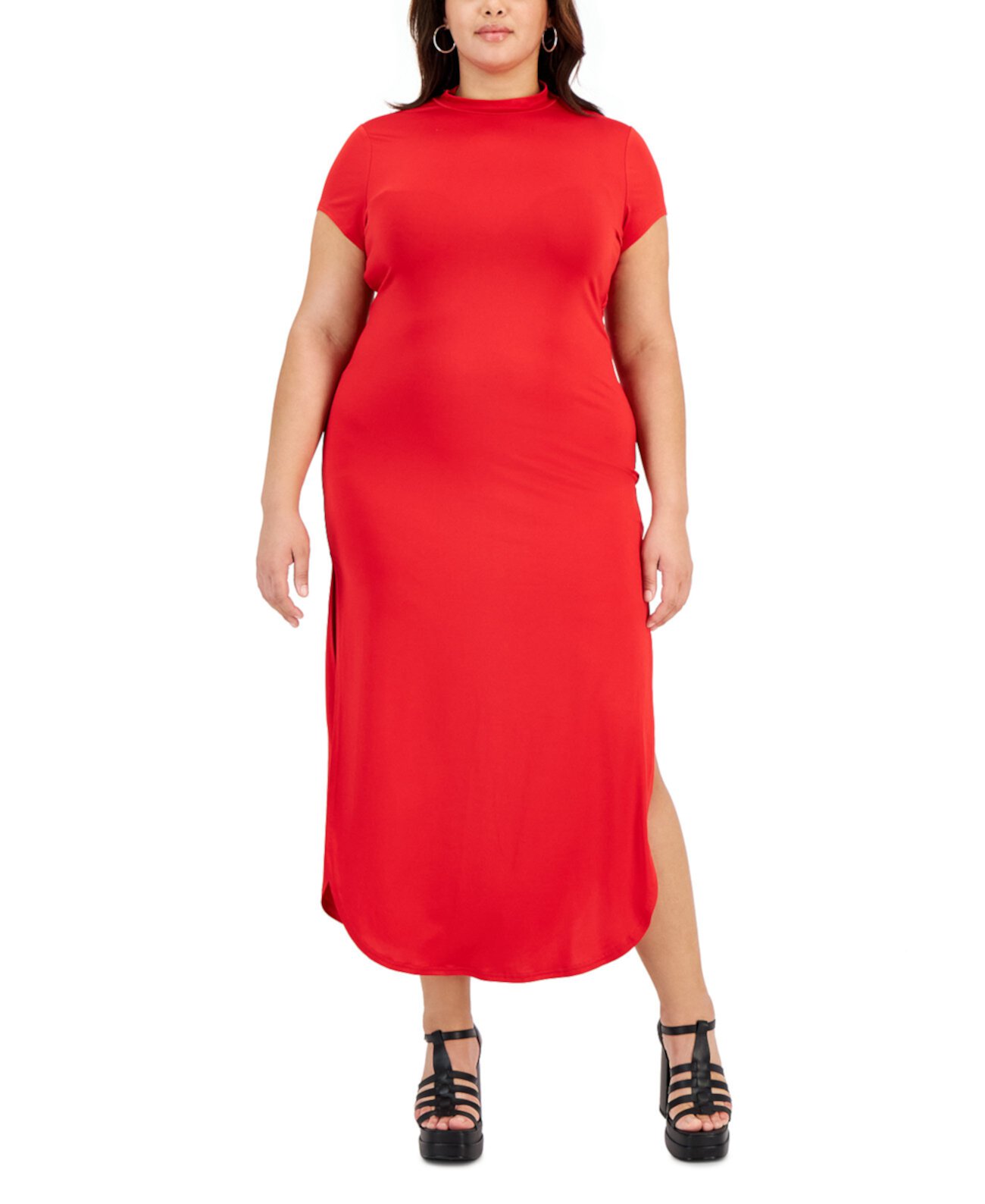 Модное платье макси больших размеров с вырезом на спине Full Circle