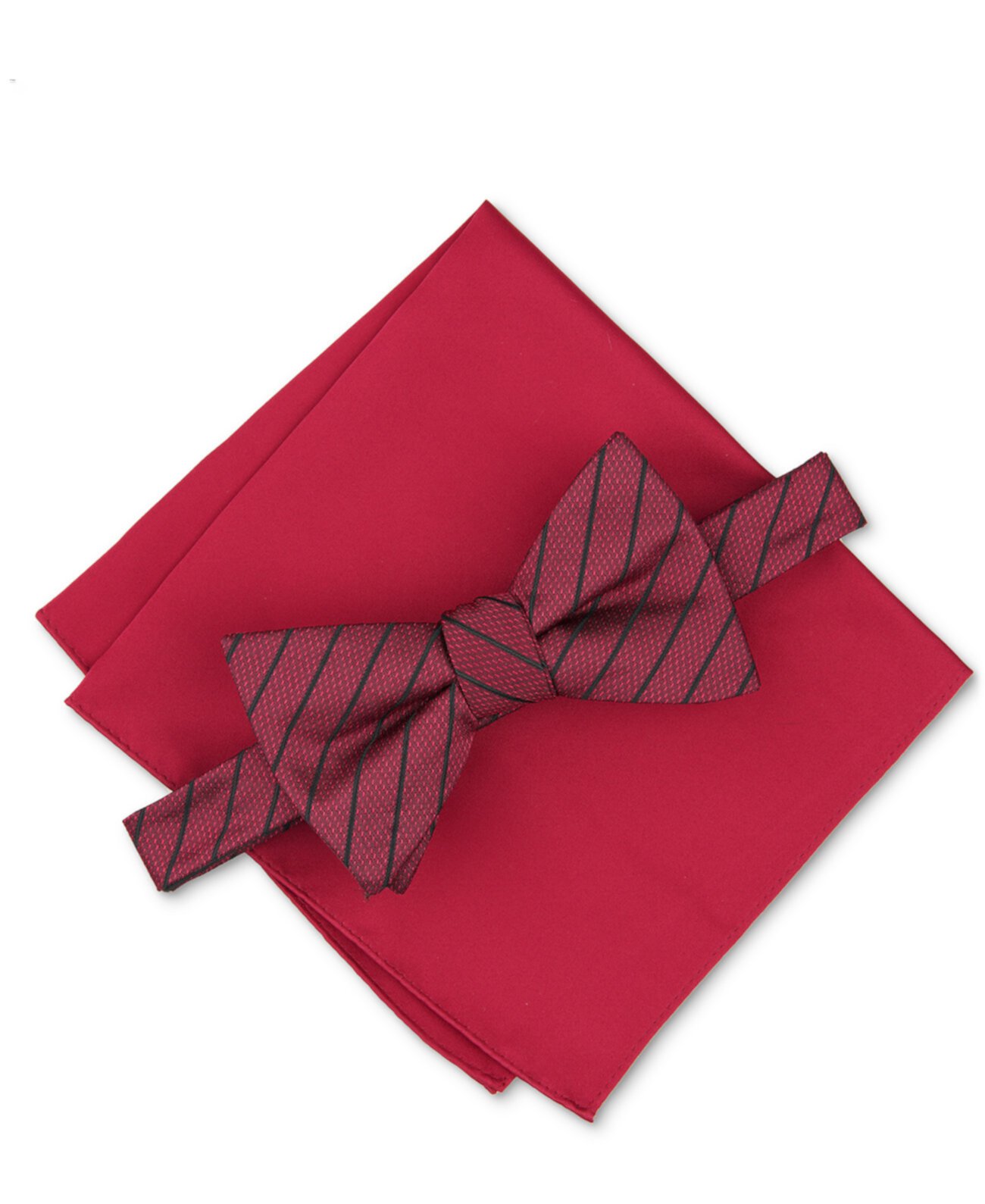 Мужской комплект из галстука-бабочки в липовую полоску и однотонного нагрудного платка, созданный для Macy's Alfani