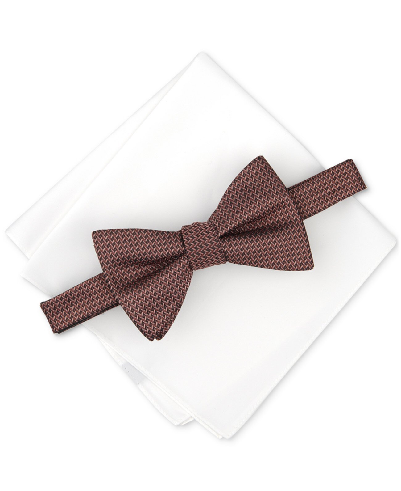 Мужской комплект из галстука-бабочки Mini-Vine и однотонного нагрудного платка, созданный для Macy's Alfani