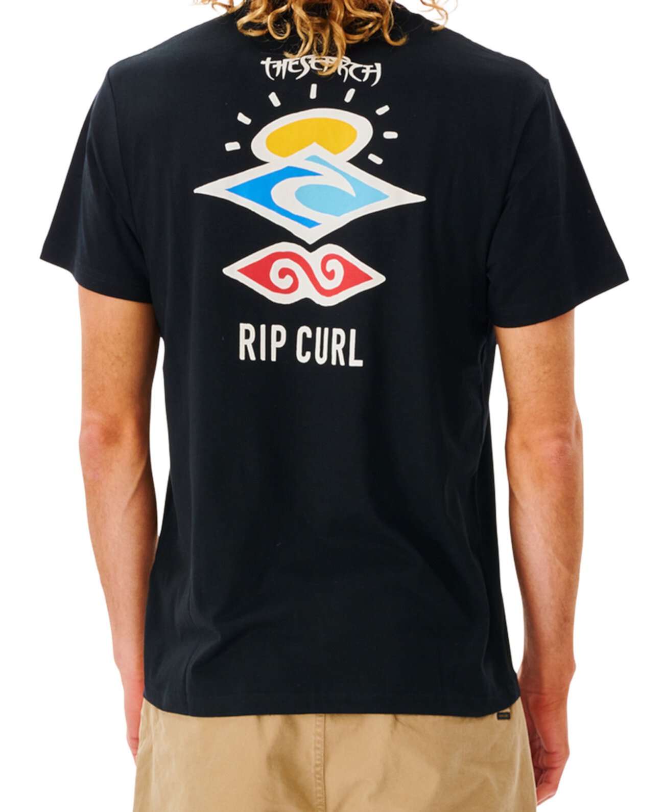 Мужская хлопковая футболка Rip Curl с коротким рукавом, стандартная посадка Rip Curl