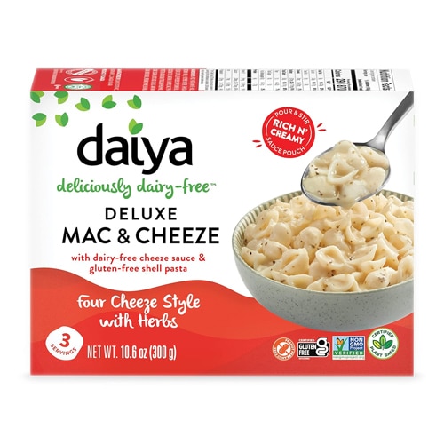 Mac & Cheese Без молочных продуктов, без глютена, без ГМО, 4 сыра с травами — 10,6 унции Daiya
