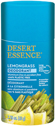 Deodorant Plastic Free Lemongrass -- 2.25 oz Desert Essence