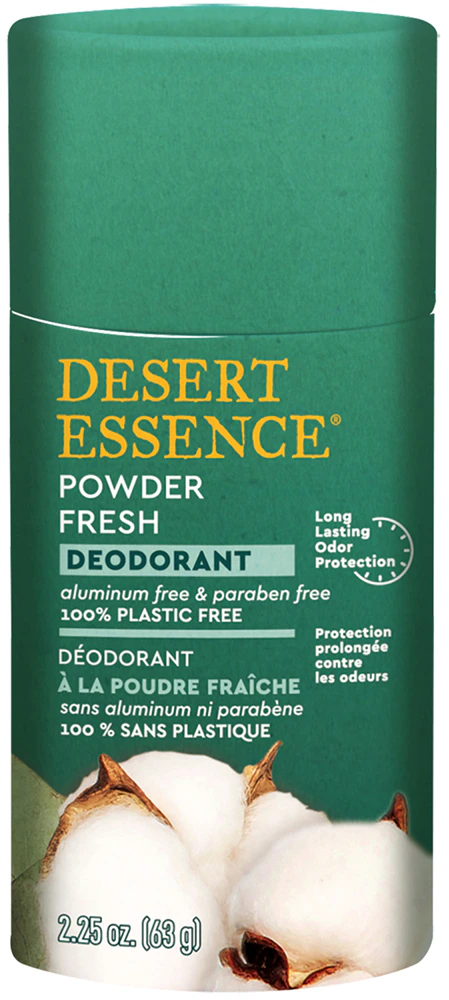 100% свежий порошковый дезодорант без пластика — 2,25 унции Desert Essence