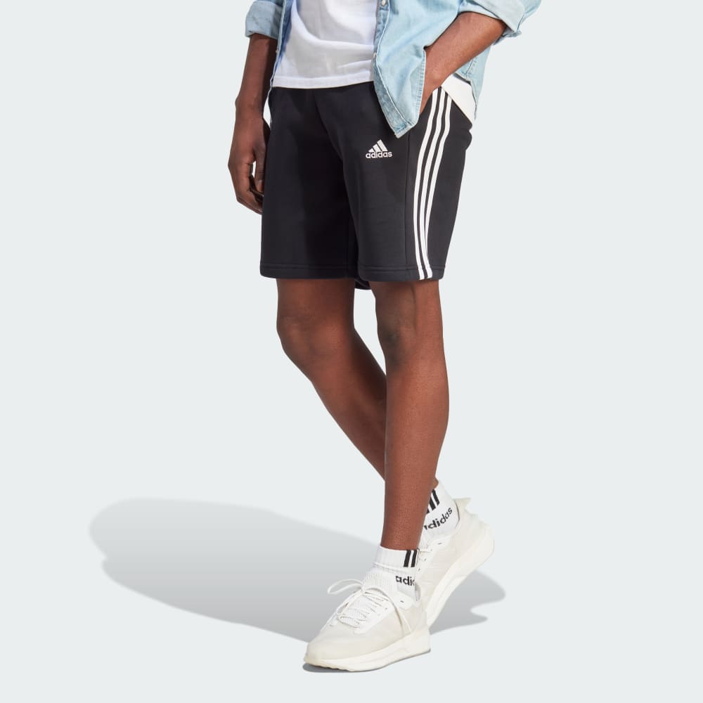 Флисовые шорты Essentials с 3 полосками Adidas
