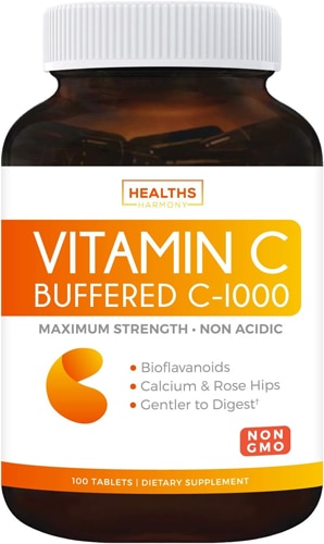 Таблетки C-1000 с витамином С в буфере, 100 таблеток Healths Harmony