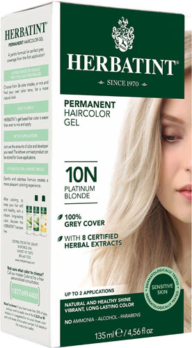 Permanent Hair Color Gel 10N Platinum Blonde -- 135 mL Herbatint