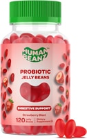 Пробиотические желейные конфеты для поддержки пищеварения Strawberry Blast — 120 желейных бобов Human Beanz